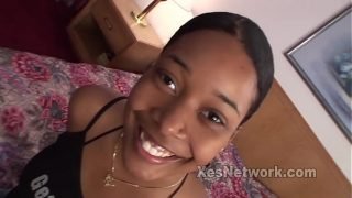 Ebony Smiley Cute Girl With Big Ass in A Porn Video