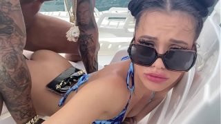 Horny little slut give sloppy blow job and hardcore amateur fucking on a boat xxx