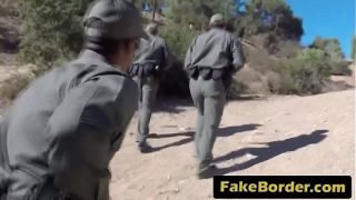 Latina booty babe fucked hard by a huge black cocked border agent